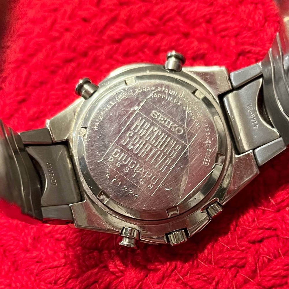 Seiko Macchina Sportiva By Giugiaro 7T32-6H60 Men’s Watch - Highly Collectible! - Picture 2 of 10